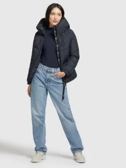 Khujo Winterjassen Winterjas Esila Dames Marine -Mode kledingwinkel 0055b2d171878bb5c77f743cc40480e9