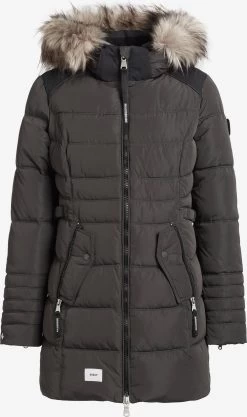 Khujo Wintermantels Wintermantel Amaray Dames Antraciet