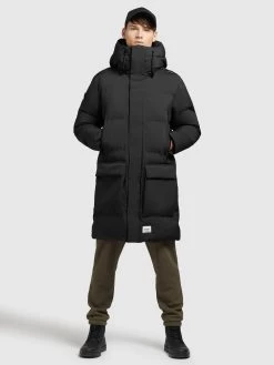 Khujo Wintermantels Winterjas Slow Heren Zwart -Mode kledingwinkel 033baab45965272ef3df473ddfa489f3