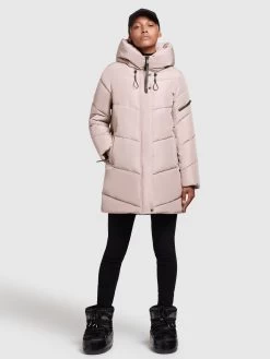 Khujo Winterjassen Winterjas Jordis Dames Lichtroze -Mode kledingwinkel 03ea3d6681636cf923785bf72e01c2e1
