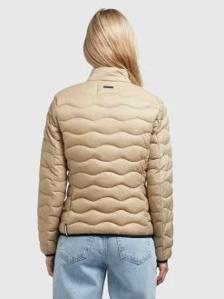 Khujo Tussenjassen Tussenjas Eleni Dames Beige -Mode kledingwinkel 056831007f0d9c7487c448ff5b9fae2b