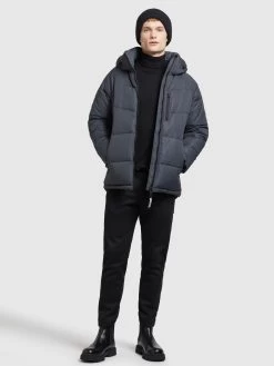 Khujo Winterjassen Winterjas Croon Heren Duifblauw -Mode kledingwinkel 069e74a5336cd01ed139e40b04c5131c