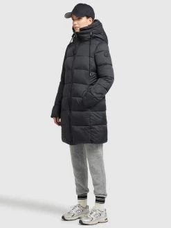 Khujo Wintermantels Wintermantel TUULA Dames Zwart -Mode kledingwinkel 06f1dbfecf1bd1835a25681f8447acde