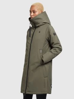 Khujo Tussenmantels Tussenmantel LISAD Dames Kaki -Mode kledingwinkel 080ea4a704deb8d6b7baf157efd116c7