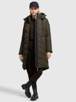 Khujo Wintermantels Wintermantel Huba Dames Donkergroen -Mode kledingwinkel 09c4419023d3e0a5a4c134b88459244d