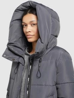 Khujo Wintermantels Wintermantel Soulani Dames Stone Grey -Mode kledingwinkel 0d4d89da7c5f2da3616399458b5ad054