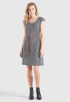 Khujo Jerseyjurken Jurk Leifa Dames Blauw -Mode kledingwinkel 0f02288067b386eb0c852f77a8da2683