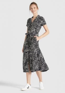 Khujo Goya - Blousejurk - Schwarz Weiß Gemustert 12 Khujo Goya - Blousejurk - Schwarz Weiß Gemustert -Mode kledingwinkel 0f1eb9a5eab94463a7ff047b75107d40