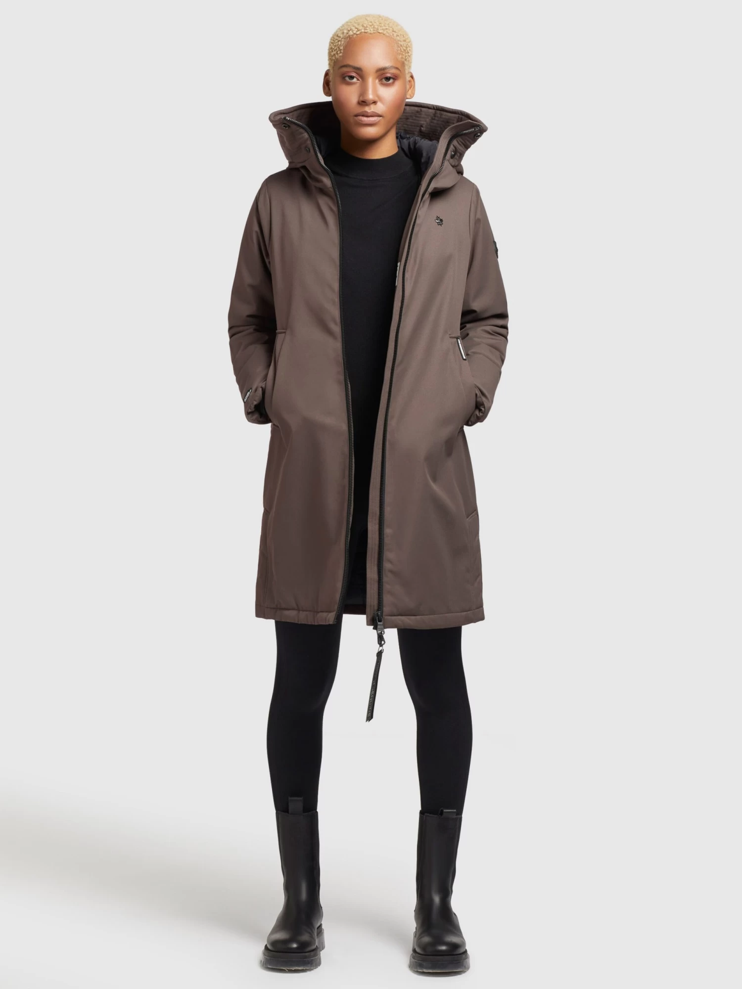 Khujo Tussenmantels Tussenmantel Lisad Dames Mokka 3 Khujo Tussenmantels Tussenmantel Lisad Dames Mokka - Afbeelding 3