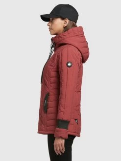 Khujo Winterjassen Winterjas Tweety Dames Roestrood -Mode kledingwinkel 1091d7ce2d2e96f6258ecff2047bc7cf