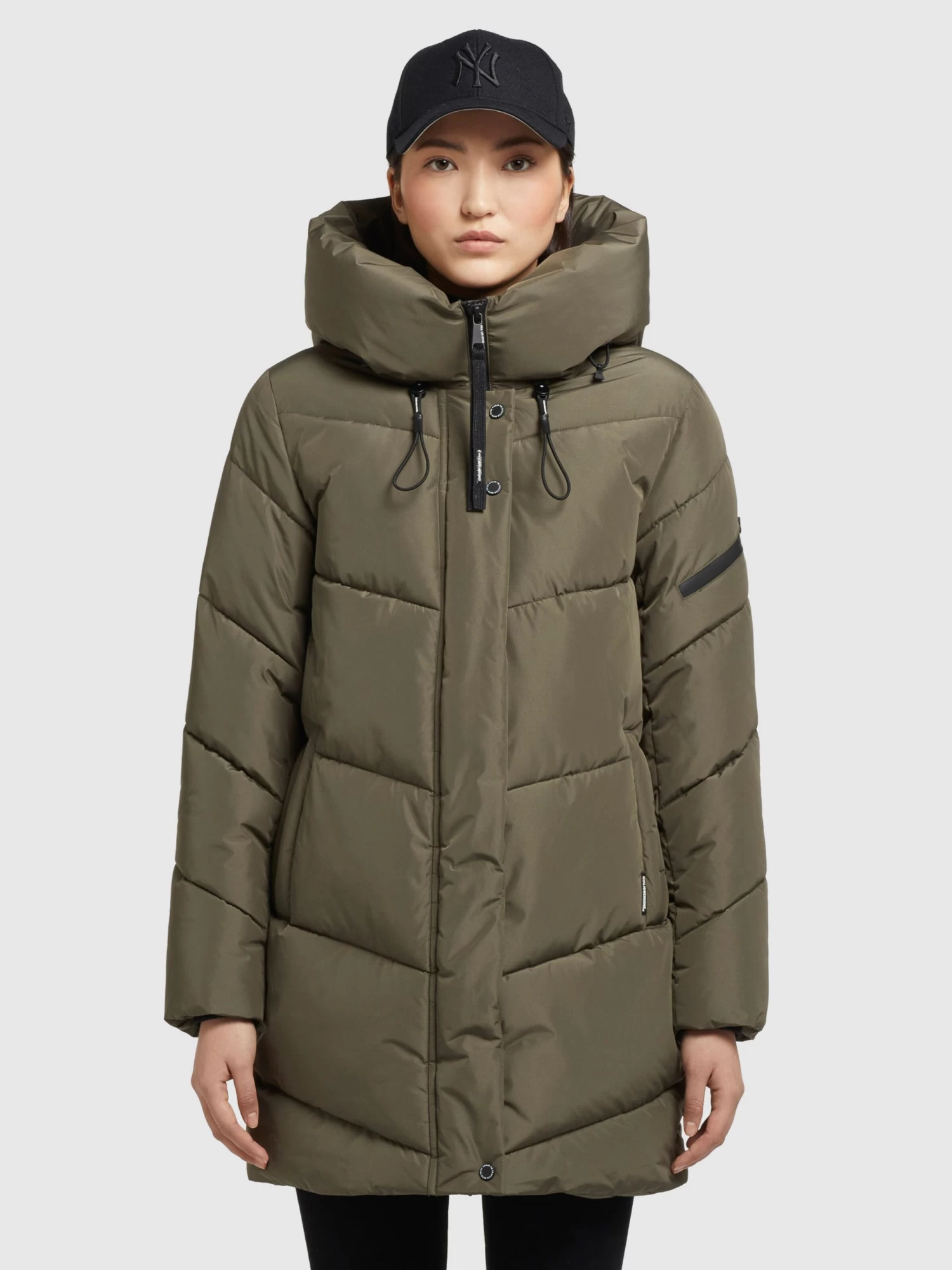 Khujo Winterjassen Winterjas Jordis Dames Kaki 2 Khujo Winterjassen Winterjas Jordis Dames Kaki - Afbeelding 2