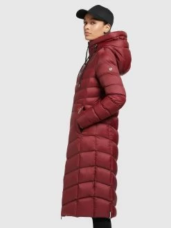 Khujo Winterjassen Winterjas Ingram Shine Dames Donkerrood -Mode kledingwinkel 12448e2b3ff60fb350ba10370f733827