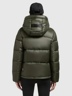 Khujo Winterjassen Winterjas Valona Dames Donkergroen -Mode kledingwinkel 125a9ebd09e2e7186854ce4ade673283