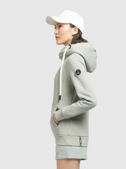 Khujo Hoodies Sweatshirt Rhabea Dames Pastelgroen -Mode kledingwinkel 13ce425b63545df7f81ae55af747c71e