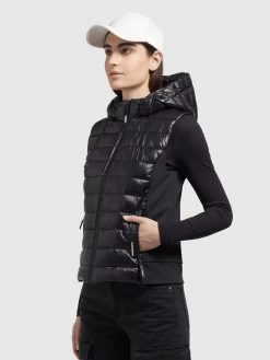 Khujo Bodywarmers Bodywarmer Fabia Dames Zwart -Mode kledingwinkel 13d3f7868b18e0233ee7cfbd32cd3101