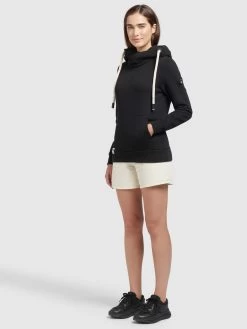 Khujo Hoodies Sweatshirt Rhabea Dames Zwart -Mode kledingwinkel 17295d59b12fd56e7b89ca2289aece72