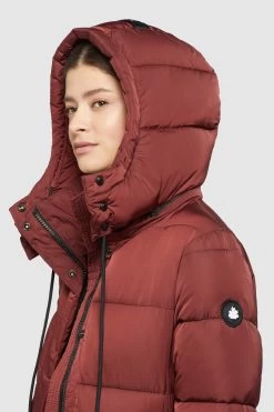 Khujo Wintermantels Wintermantel HAZELLE Dames Roestrood -Mode kledingwinkel 17fd68fed07b23dc019b15767fadc8eb