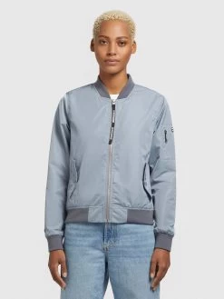 Khujo Tussenjassen Tussenjas STENCE Dames Smoky Blue -Mode kledingwinkel 1b7de738d8abac0dc87bbcfc631bc8d0