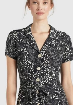 Khujo Blousejurken Blousejurk Goya Dames Zwart -Mode kledingwinkel 1bf4bfbc7eef56d1c897da72f199562d