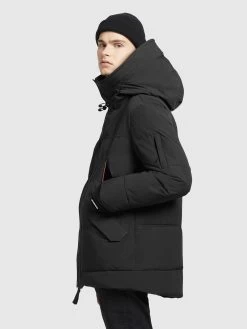 Khujo Winterjassen Winterjas Fank Heren Zwart -Mode kledingwinkel 1c30bdc2474275f045276df23c5f7715