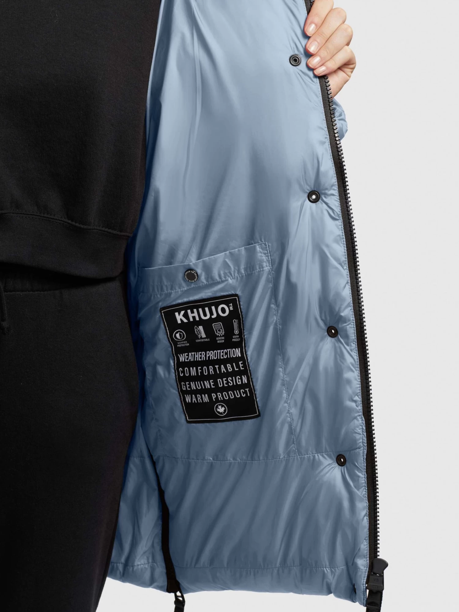 Khujo Winterjassen Winterjas Franee Dames Lichtblauw 8 Khujo Winterjassen Winterjas Franee Dames Lichtblauw - Afbeelding 8