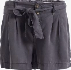 Khujo Shorts Regular Bandplooibroek Indira Dames Grijs