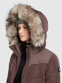 Khujo Winterjassen Winterjas Winsen Dames Bourgogne -Mode kledingwinkel 1d7e44dd8df21ad68c8593cdce9df3b1