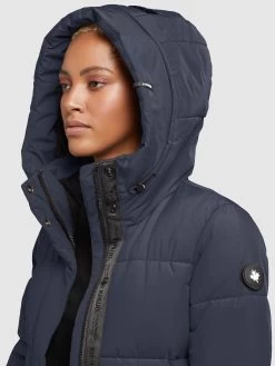 Khujo Wintermantels Wintermantel TIONE Dames Navy -Mode kledingwinkel 1f56813d7a4beb7c0181f500e74235ce