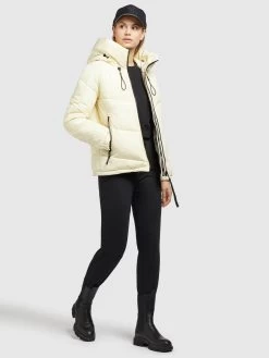 Khujo Winterjassen Winterjas Esila Dames Pasteelgeel -Mode kledingwinkel 1ffe2e71c88a99132182b3e009fec87f