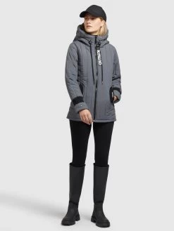 Khujo Winterjassen Winterjas Tweety Dames Grijs -Mode kledingwinkel 2108d956348290d026d44d4986d42e1a