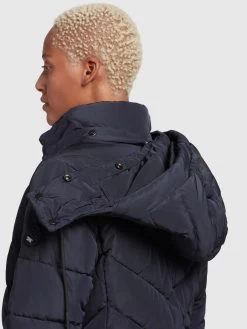 Khujo Korte Mantels Wintermantel Cups Dames Marine -Mode kledingwinkel 22116d1b6da4b58c66e48844280d9879