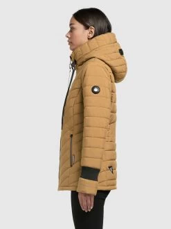 Khujo Winterjassen Winterjas Dames Camel -Mode kledingwinkel 225b7dd038e9ab42e0ba98c6aa594aa3