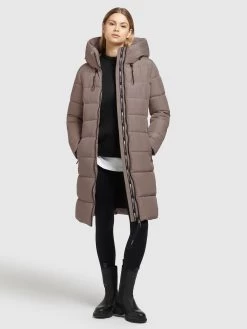Khujo Wintermantels Wintermantel Jilias 3 Dames Bruin -Mode kledingwinkel 24706eff48e32f3514878c7c744c5038