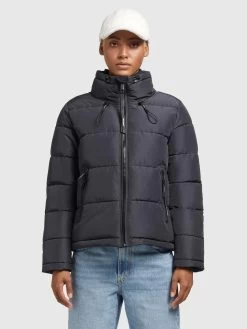 Khujo Winterjassen Winterjas Tuba 3 Dames Smoky Blue -Mode kledingwinkel 25aec7368e5d9ebdab478410c578e586