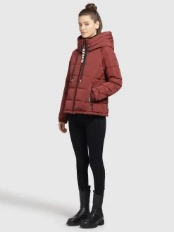 Khujo Winterjassen Winterjas Joilee Dames Pastelrood -Mode kledingwinkel 26c85b02a9566f0349d0a1b762f33f40