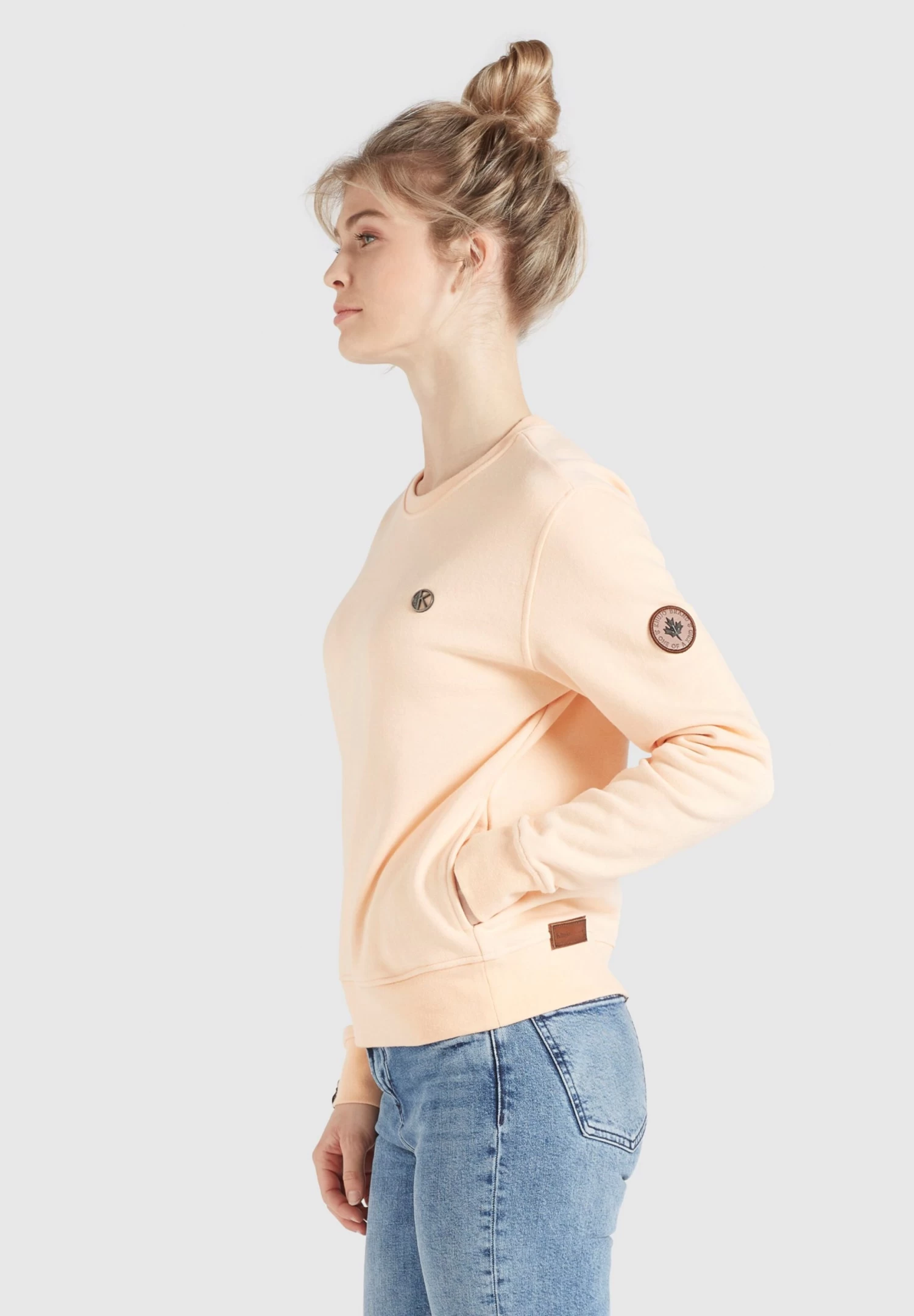 Khujo Sweatshirts Sweatshirt Lisel Dames Abrikoos 4 Khujo Sweatshirts Sweatshirt Lisel Dames Abrikoos - Afbeelding 4