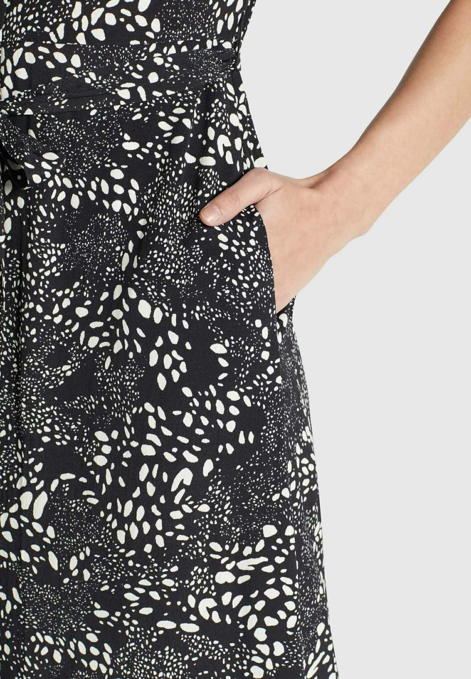 Khujo Goya - Blousejurk - Schwarz Weiß Gemustert 8 Khujo Goya - Blousejurk - Schwarz Weiß Gemustert - Afbeelding 8