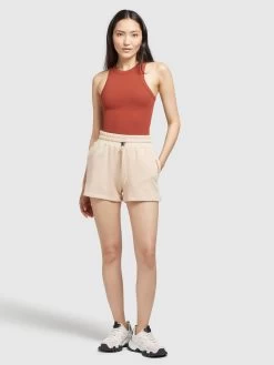 Khujo Shorts Regular Broek Dames Abrikoos -Mode kledingwinkel 2c9b7982fbffb205ee3c615b8a434dcc
