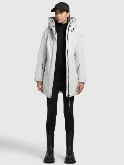 Khujo Winterjassen Winterjas Viona 3 Dames Lichtgrijs -Mode kledingwinkel 2e82a20f6581942f97eee49da937d8c5