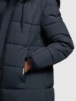 Khujo Wintermantels Wintermantel Deria Dames Donkerblauw -Mode kledingwinkel 2f19ed01b445d0c692fff6fb23217f28