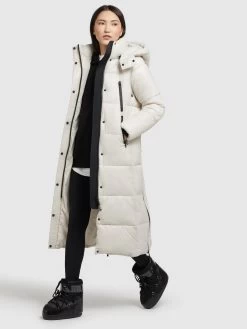 Khujo Wintermantels Wintermantel Melona Dames Parelwit -Mode kledingwinkel 2fcb37316f9ecb20acce3fa268f49e19