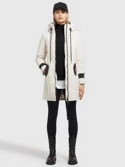 Khujo Tussenmantels Tussenmantel Jerry Dames Offwhite -Mode kledingwinkel 3044d15d353e854ecbfc7d1d44d13f1d