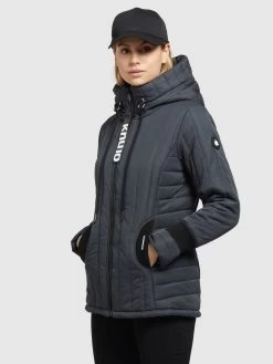 Khujo Winterjassen Winterjas TWEETY PRIME6 STRUCTURED Dames Blauw -Mode kledingwinkel 335f03d10cb8f293f201cba36d784d32