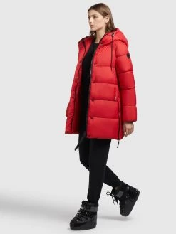 Khujo Winterjassen Winterjas Franee Dames Rood -Mode kledingwinkel 360abbe29614bd29e71847c71edcd280
