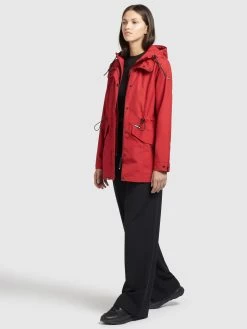 Khujo Parkas Tussenparka FELINA Dames Rood -Mode kledingwinkel 369a4e99b7526cbe6020dc8e66fa6c19