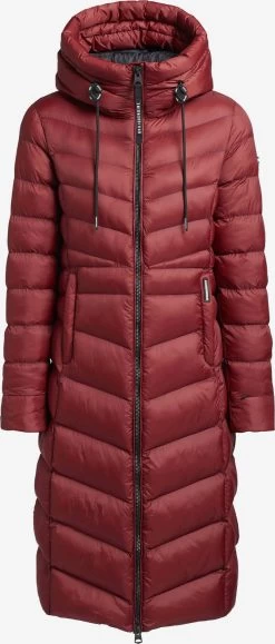 Khujo Winterjassen Winterjas Ingram Shine Dames Donkerrood