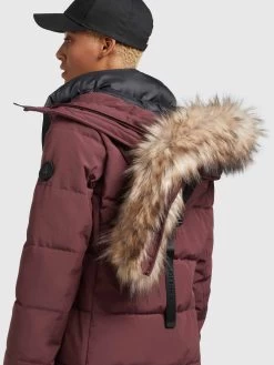 Khujo Wintermantels Wintermantel Cloren Dames Donkerrood -Mode kledingwinkel 3907af00973dd3520703aa6ef457757f