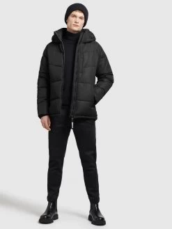 Khujo Winterjassen Winterjas Croon Heren Zwart -Mode kledingwinkel 3b6f40d13f55cb05de0080bc9a73a49b