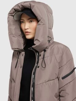Khujo Winterjassen Winterjas Jordis 4 Dames Taupe -Mode kledingwinkel 3e9312df9c3d6969fd33c4f04d854901
