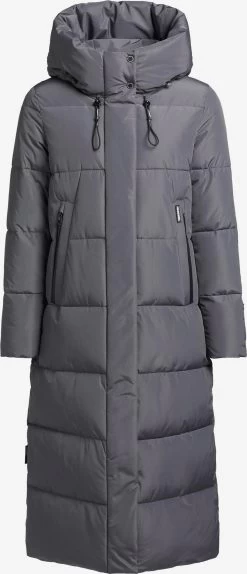 Khujo Wintermantels Wintermantel Soulani Dames Stone Grey